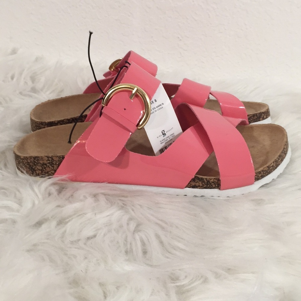 Vía Rosa Footbed Sandal Slip On Cross Straps New - Picture 9 of 16